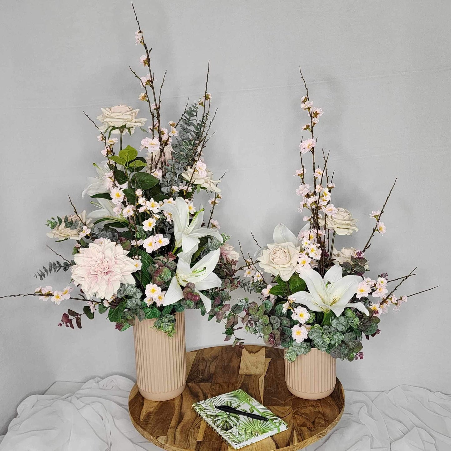 Rose, Oriental Lily and Dahlia Arrangement - Beautiful Budget Bouquets