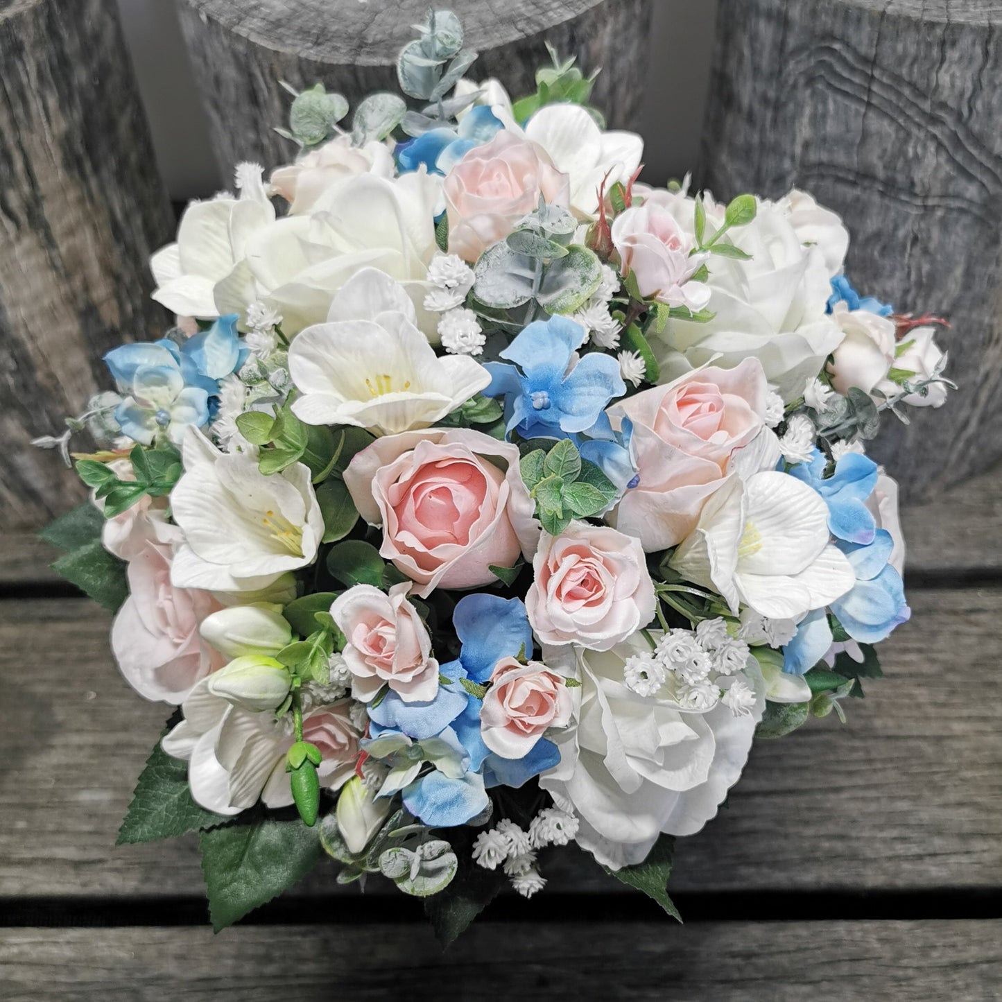 Pastel Bridal Bouquet- Real Touch Blooms