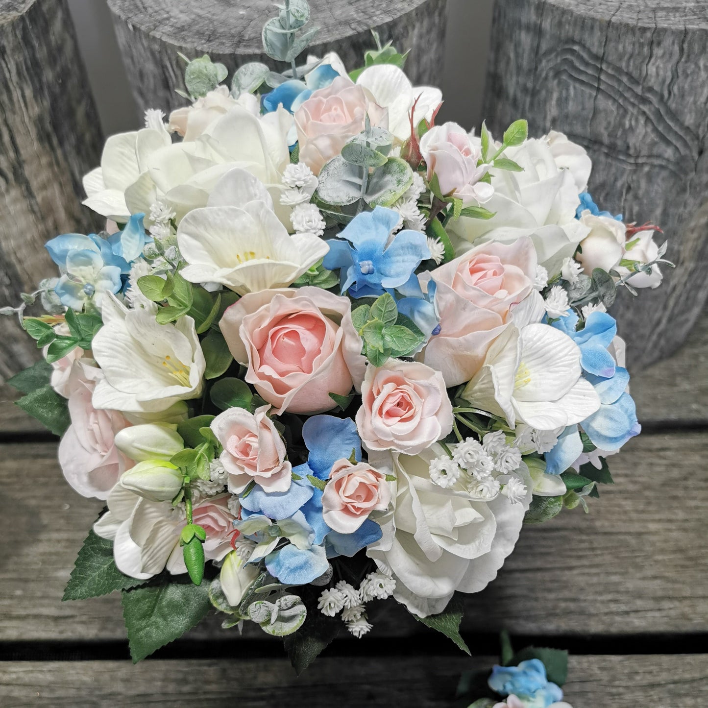 Pastel Bridal Bouquet- Real Touch Blooms